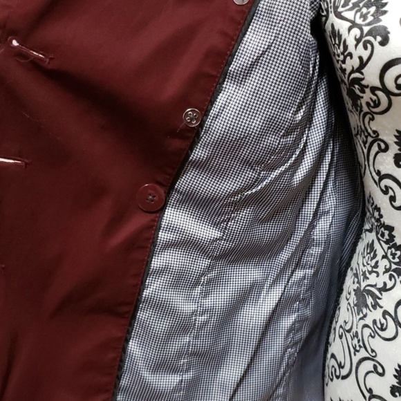 Banana Republic Factory Burgundy Trench Coat - Picture 3 of 5